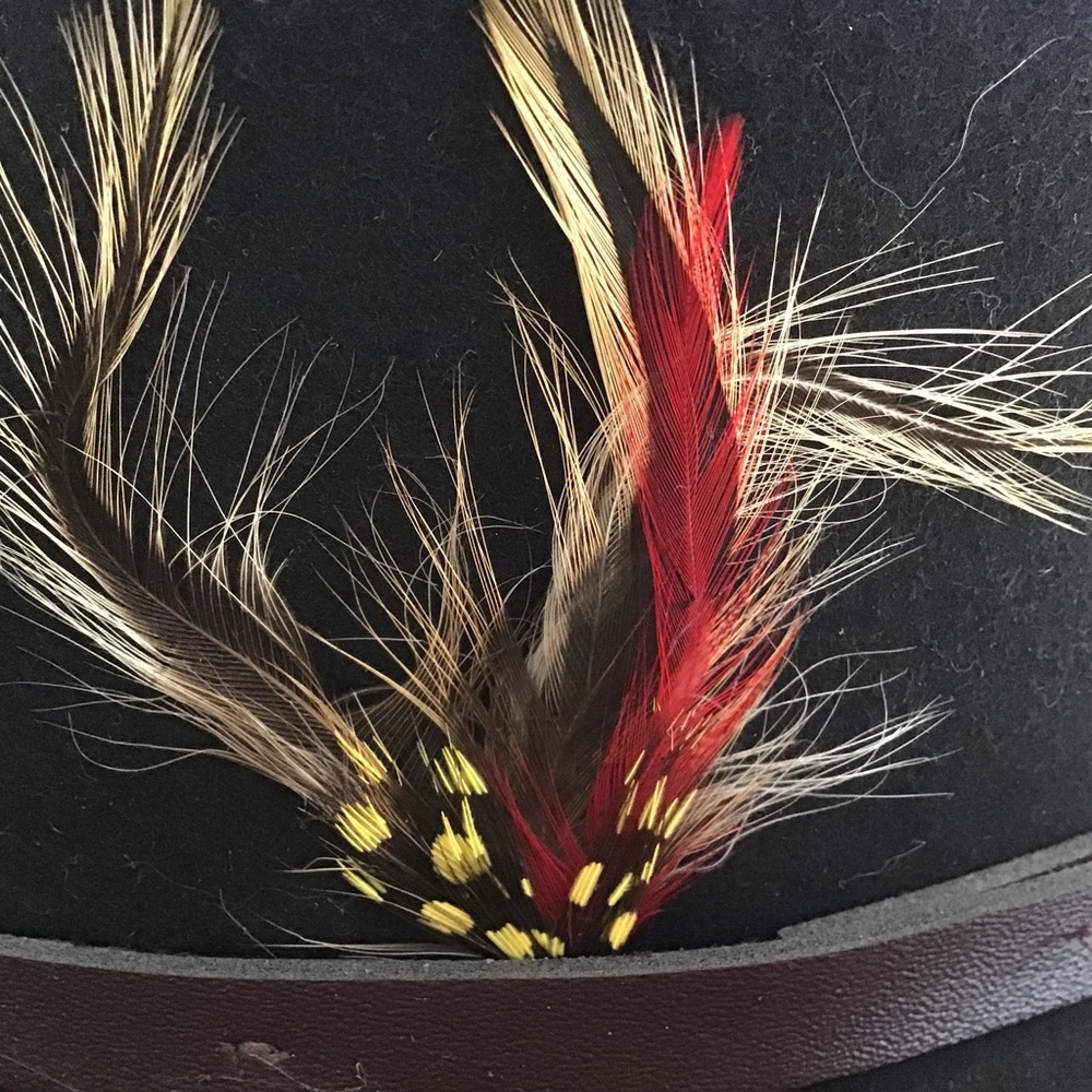 Scala Black Hat with Feather Accent - Picture 9 of 9